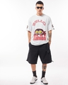 Shop Men's White Spy Minion Graphic Printed Oversized T-shirt