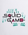 Shop Men's White Squid game Graphic Printed Oversized T-shirt