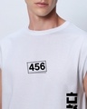 Shop Men's White Squid Game 456 Graphic Printed Oversized Vest