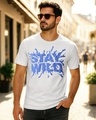 Shop Men's White Stay Wild Graphic Printed T-shirt-Front