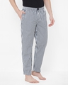 Shop Men's White Striped Cotton Lounge Pants-Full