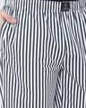 Shop Men's White Striped Cotton Lounge Pants