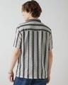 Shop Men's Off White & Blue Textured Oversized Shirt-Design