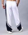 Shop Men's White & Navy Striped Relaxed Fit Joggers-Full