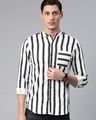 Shop Men's White Striped Shirt-Front