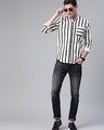 Shop Men's White Striped Shirt-Full