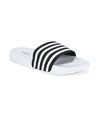 Shop Men's White Striped Sliders-Design