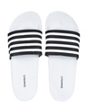 Shop Men's White Striped Sliders