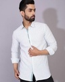 Shop Men's White Striped Slim Fit Shirt-Front