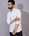 Shop Men's White Striped Slim Fit Shirt-Design