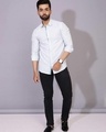 Shop Men's White Striped Slim Fit Shirt-Full