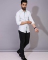 Shop Men's White Striped Slim Fit Shirt