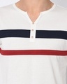 Shop Men's White Striped Slim Fit T-shirt