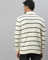 Shop Men's White Striped Sweater-Design