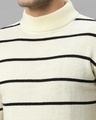 Shop Men's White Striped Sweater