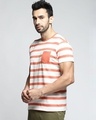 Shop Men's White Striped T-shirt