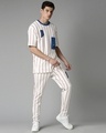 Shop Men's White Striped Track Pants-Full