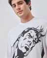 Shop Men's White Superman Graphic Printed Oversized T-shirt