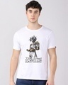 Shop Men's White Anime Super Saiyan Goku Graphic Printed T-shirt-Front