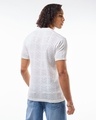 Shop Men's White Textured Flatknit Polo T-shirt-Full