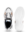 Shop Men's White & Tan Orange Chroma Kick Color Block High-Top Sneakers-Full