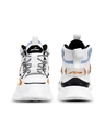 Shop Men's White & Tan Orange Chroma Kick Color Block High-Top Sneakers