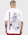 Shop Men's White Tanjiro Kamado Graphic Printed Oversized T-shirt-Design