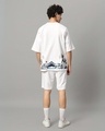 Shop Men's White The Great Wave Printed Oversized Fit Co-ordinates-Full