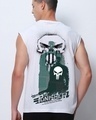 Shop Men's White The Punisher Graphic Printed Boxy Fit Vest-Front