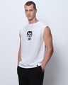 Shop Men's White The Punisher Graphic Printed Boxy Fit Vest-Design