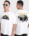 Shop Men's White The Time Of Heroes Is Over Black Adam Graphic Printed Oversized T-shirt-Front