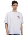 Shop Men's White Thug Life Graphic Printed Oversized T-shirt-Design