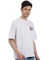 Shop Men's White Thug Life Graphic Printed Oversized T-shirt-Full