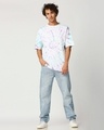 Shop Men's White Tie & Dye Oversized T-shirt-Full