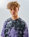 Shop Men's Black & White Tie & Dye Oversized T-shirt