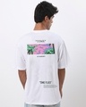 Shop Men's White Time Flies Graphic Printed Oversized T-shirt-Full