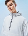 Shop Men's White Tony Stark Typography Oversized Windcheater Jacket