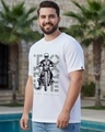 Shop Men's White Torque Graphic Printed Plus Size T-shirt-Front