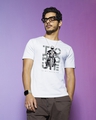 Shop Men's White Torque Graphic Printed T-shirt-Front