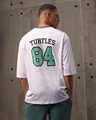 Shop Men's White Turtles Jersey Graphic Printed Oversized T-shirt-Design