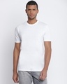 Shop Men's White Typography T-shirt-Front