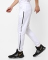 Shop Men's White Typography Joggers-Front