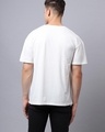 Shop Men's White Typography Oversized T-shirt-Full
