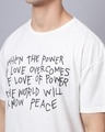Shop Men's White Typography Oversized T-shirt