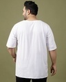 Shop Men's White Typography Plus Size T-shirt-Full
