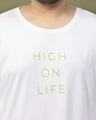 Shop Men's White Typography Plus Size T-shirt