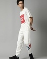 Shop Men's White Typography Oversized Fit T-shirt