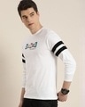 Shop Men's White Typography T-shirt-Front