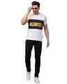 Shop Men's White Unlimited Typography Slim Fit T-shirt-Front