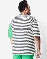 Shop Men's White Varsity Stripe Plus Size Oversized T-shirt-Design